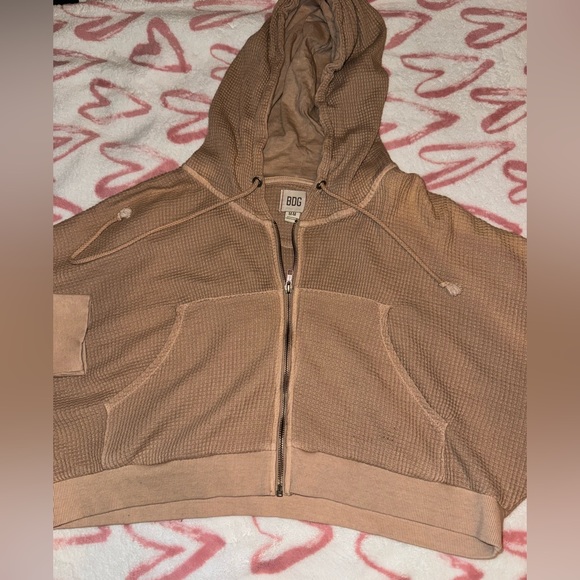 COPY - super cute urban outfitters waffle zip up hoodie! - Picture 3 of 5